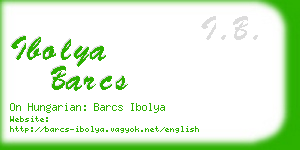 ibolya barcs business card